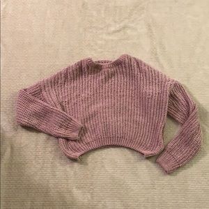 Cute pink cropped Charlotte Russe sweater